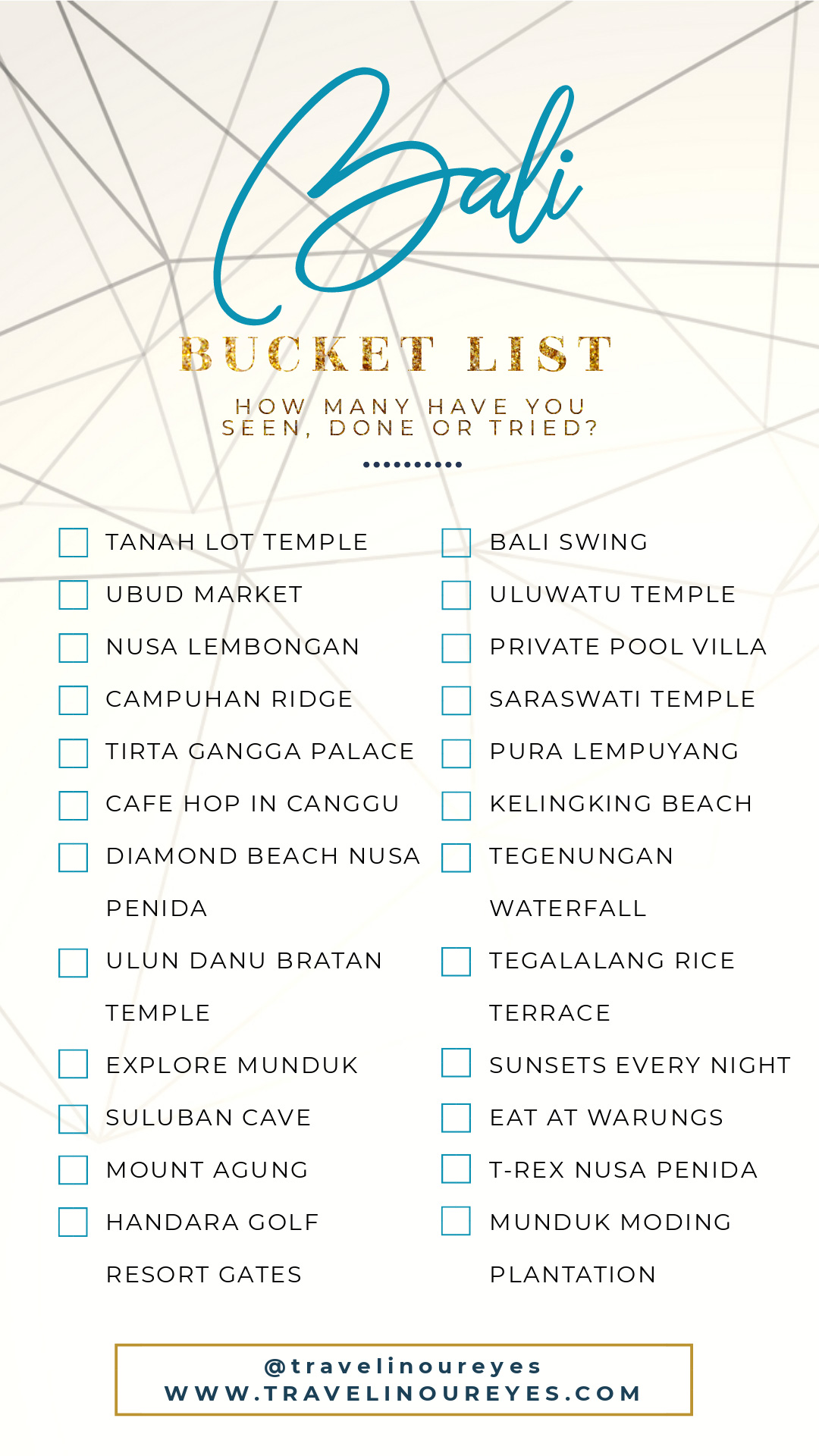 Bali Bucket List - Travel In Our Eyes